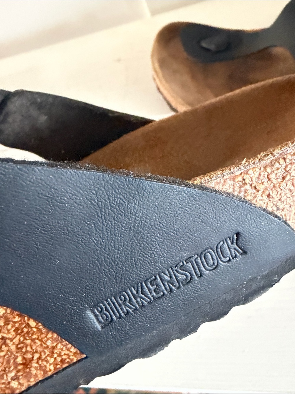 Birkenstock Gizeh Black Birko-Flor Thong Sandal Size 38 EU US 7-7.5 Gently Used - Picture 11 of 14